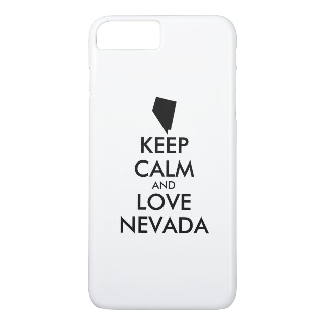 Customizable KEEP CALM and LOVE NEVADA Case-Mate iPhone Case (Back)