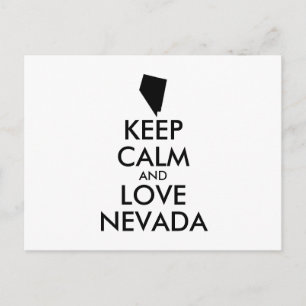 Customizable KEEP CALM and LOVE NEVADA Postcard