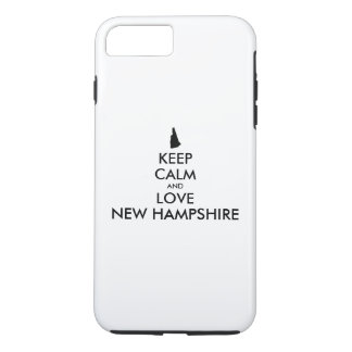 Customizable KEEP CALM and LOVE NEW HAMPSHIRE iPhone 8 Plus/7 Plus Case