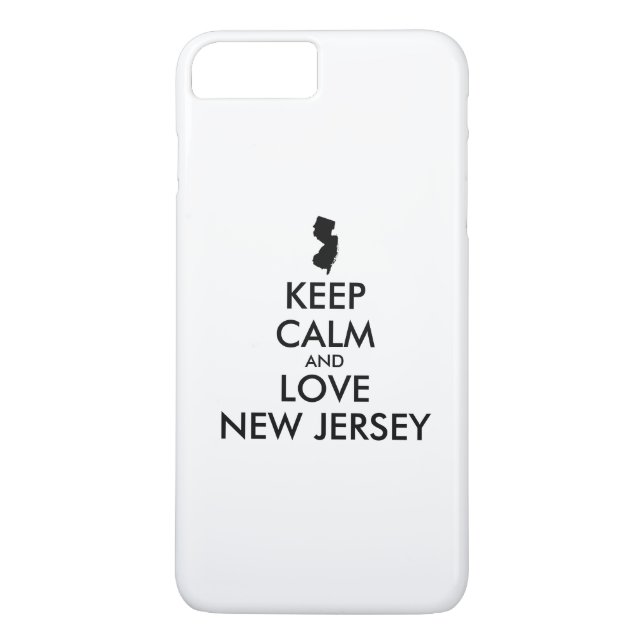 Customizable KEEP CALM and LOVE NEW JERSEY Case-Mate iPhone Case (Back)