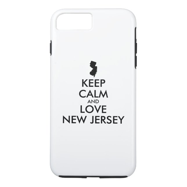 Customizable KEEP CALM and LOVE NEW JERSEY Case-Mate iPhone Case (Back)