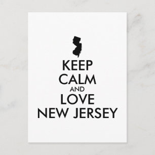 Customizable KEEP CALM and LOVE NEW JERSEY Postcard