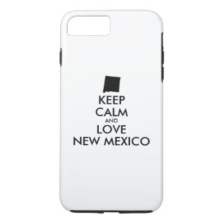 Customizable KEEP CALM and LOVE NEW MEXICO iPhone 8 Plus/7 Plus Case