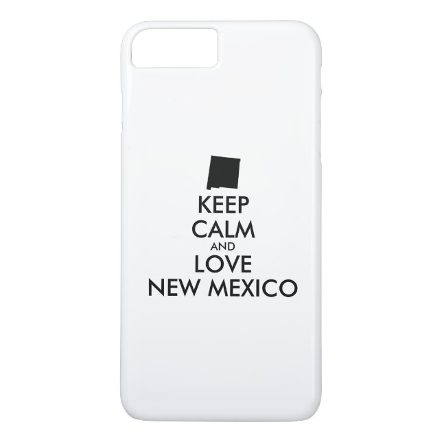Customizable KEEP CALM and LOVE NEW MEXICO Case-Mate iPhone Case (Back)