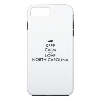 Customizable KEEP CALM and LOVE NORTH CAROLINA iPhone 8 Plus/7 Plus Case