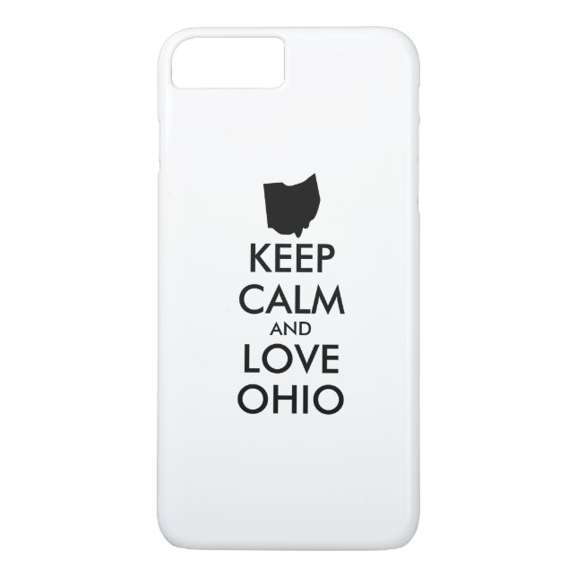 Customizable KEEP CALM and LOVE OHIO Case-Mate iPhone Case (Back)