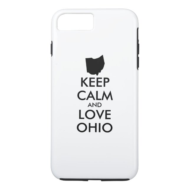 Customizable KEEP CALM and LOVE OHIO Case-Mate iPhone Case (Back)