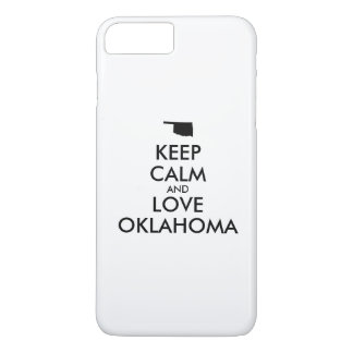 Customizable KEEP CALM and LOVE OKLAHOMA iPhone 8 Plus/7 Plus Case