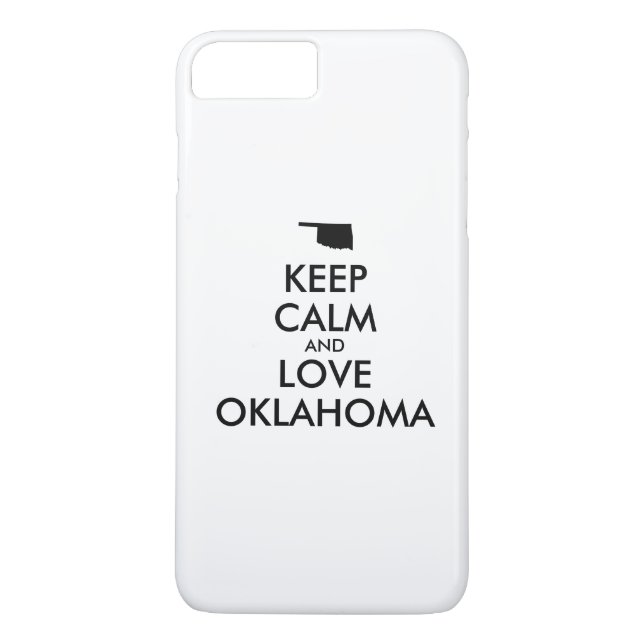 Customizable KEEP CALM and LOVE OKLAHOMA Case-Mate iPhone Case (Back)