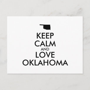 Customizable KEEP CALM and LOVE OKLAHOMA Postcard
