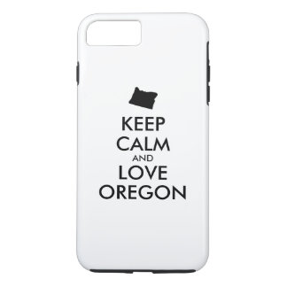 Customizable KEEP CALM and LOVE OREGON iPhone 8 Plus/7 Plus Case