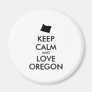 Customizable KEEP CALM and LOVE OREGON Magnet