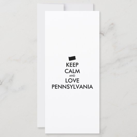 Customizable KEEP CALM and LOVE PENNSYLVANIA (Front)