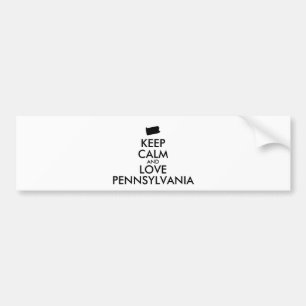Customizable KEEP CALM and LOVE PENNSYLVANIA Bumper Sticker
