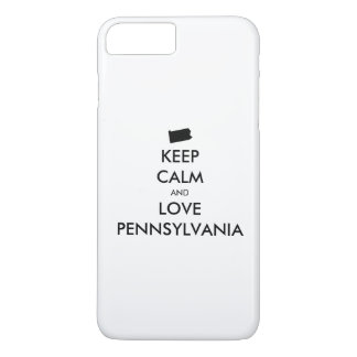 Customizable KEEP CALM and LOVE PENNSYLVANIA iPhone 8 Plus/7 Plus Case