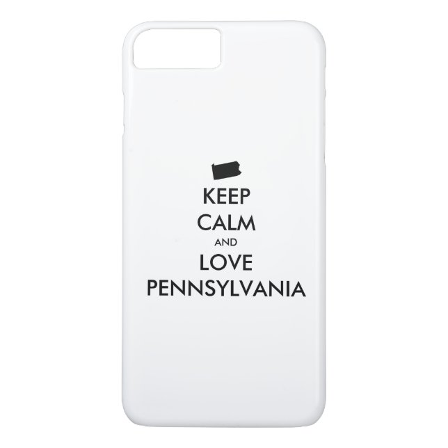 Customizable KEEP CALM and LOVE PENNSYLVANIA Case-Mate iPhone Case (Back)