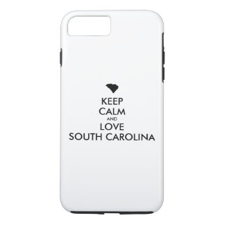 Customizable KEEP CALM and LOVE SOUTH CAROLINA iPhone 8 Plus/7 Plus Case