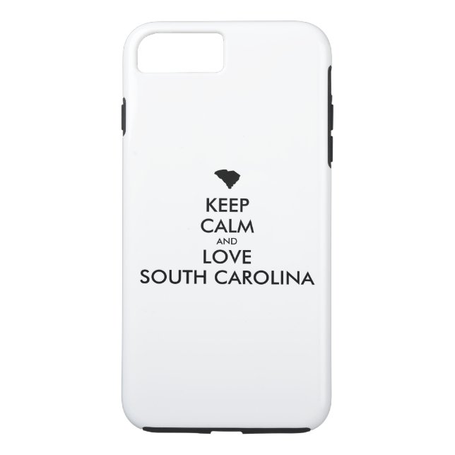 Customizable KEEP CALM and LOVE SOUTH CAROLINA Case-Mate iPhone Case (Back)