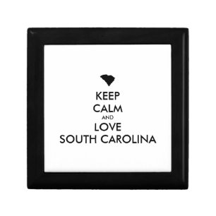 Customizable KEEP CALM and LOVE SOUTH CAROLINA Gift Box