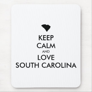Customizable KEEP CALM and LOVE SOUTH CAROLINA Mouse Pad