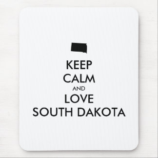Customizable KEEP CALM and LOVE SOUTH DAKOTA Mouse Pad