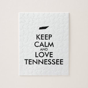 Customizable KEEP CALM and LOVE TENNESSEE Jigsaw Puzzle
