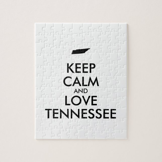 Customizable KEEP CALM and LOVE TENNESSEE Jigsaw Puzzle (Vertical)