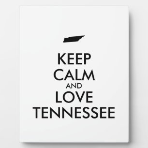 Customizable KEEP CALM and LOVE TENNESSEE Plaque