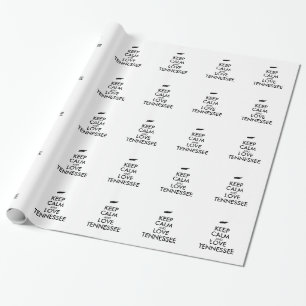 Customizable KEEP CALM and LOVE TENNESSEE Wrapping Paper