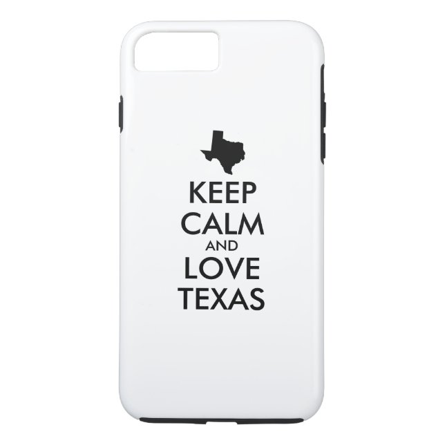 Customizable KEEP CALM and LOVE TEXAS Case-Mate iPhone Case (Back)