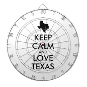 Customizable KEEP CALM and LOVE TEXAS Dart Board