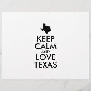 Customizable KEEP CALM and LOVE TEXAS Flyer