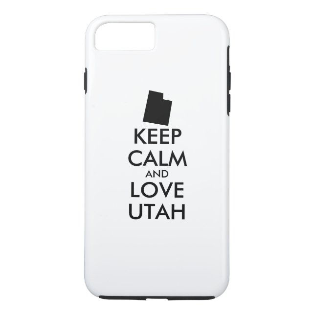 Customizable KEEP CALM and LOVE UTAH Case-Mate iPhone Case (Back)
