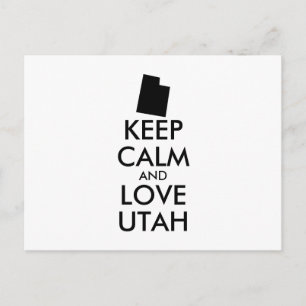 Customizable KEEP CALM and LOVE UTAH Postcard