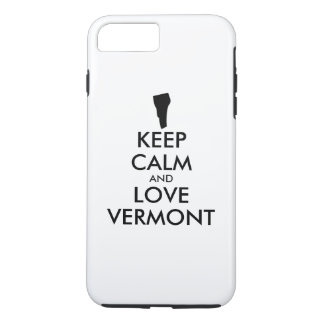 Customizable KEEP CALM and LOVE VERMONT iPhone 8 Plus/7 Plus Case