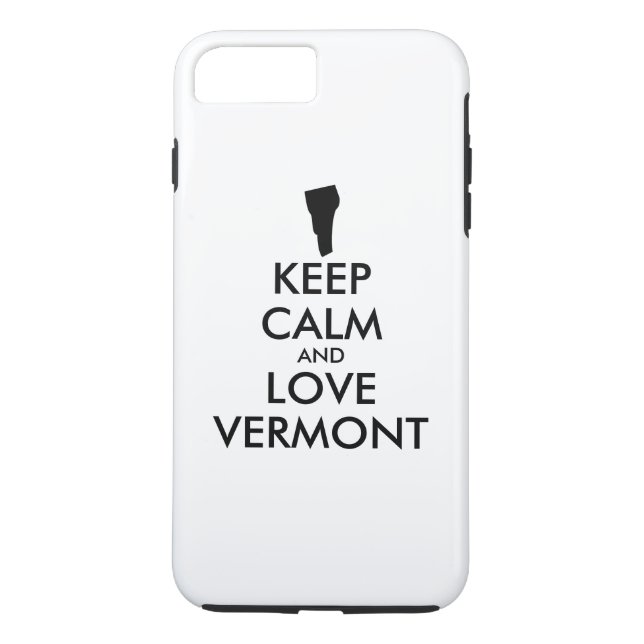 Customizable KEEP CALM and LOVE VERMONT Case-Mate iPhone Case (Back)