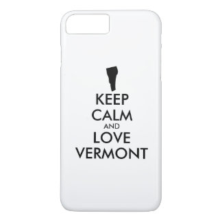 Customizable KEEP CALM and LOVE VERMONT iPhone 8 Plus/7 Plus Case