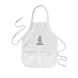 Customizable KEEP CALM and LOVE VIRGINIA Kids' Apron