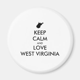 Customizable KEEP CALM and LOVE WEST VIRGINIA Magnet