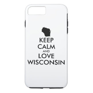 Customizable KEEP CALM and LOVE WISCONSIN iPhone 8 Plus/7 Plus Case