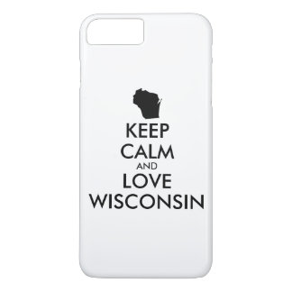 Customizable KEEP CALM and LOVE WISCONSIN iPhone 8 Plus/7 Plus Case