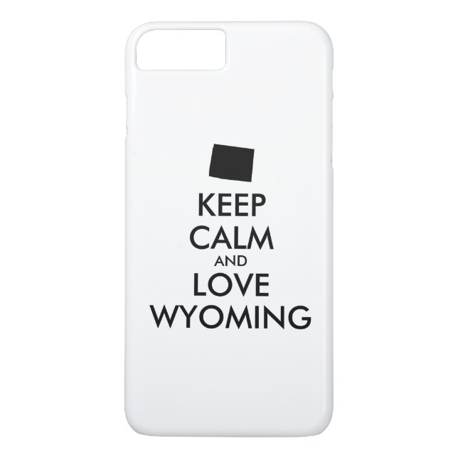 Customizable KEEP CALM and LOVE WYOMING Case-Mate iPhone Case (Back)