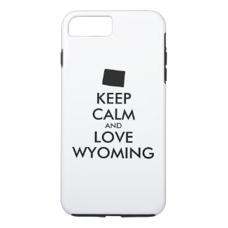 Customizable KEEP CALM and LOVE WYOMING iPhone 8 Plus/7 Plus Case