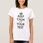 Customizable Keep Calm T-shirt at Zazzle