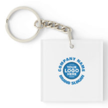 Customizable Keychain with Company Name & Logo