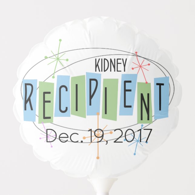 Customizable Kidney Recipient with Custom Photo Balloon (Front)