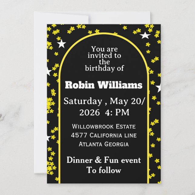 Customizable Kids Birthday Invitation | Editable  (Front)