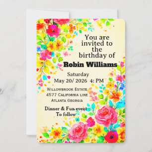 Customizable Kids Birthday Invitation Editable