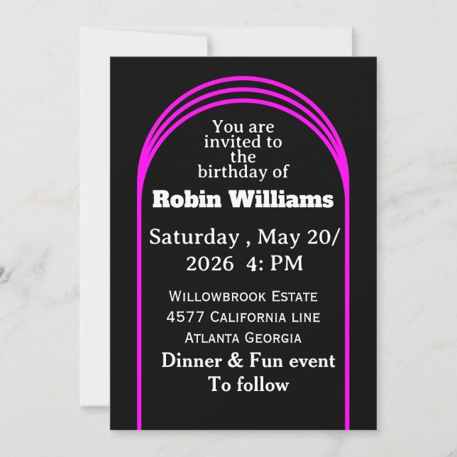 Customizable Kids Birthday Invitation | Editable  (Front)