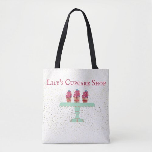 Customizable Kids Cupcake Shop Tote Bag